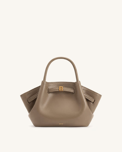 Hana Mini Tote Çanta - Gri Tonlu Kahverengi