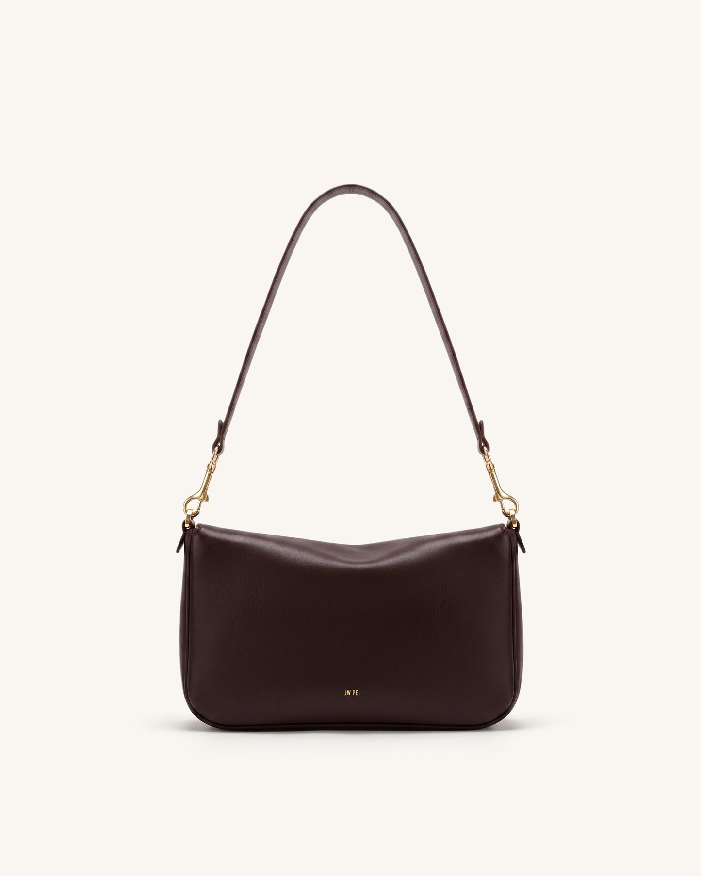 Sofia Classic Flap Shoulder Bag - Dark Brown