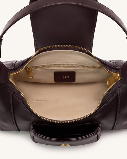 Estelle Pocket Shoulder Bag - Dark Brown