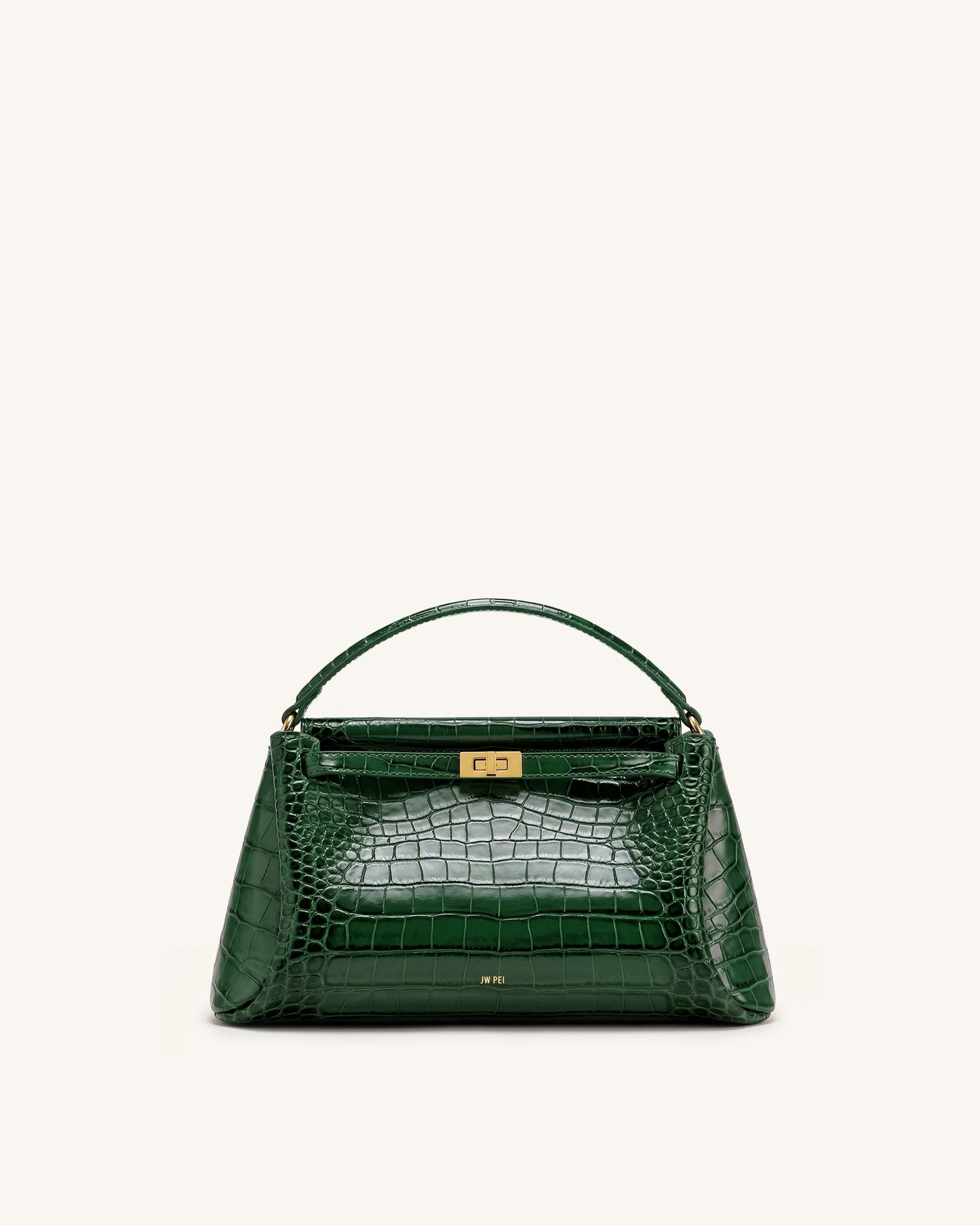 Carmen Top Handle Bag - Forest Green Croc