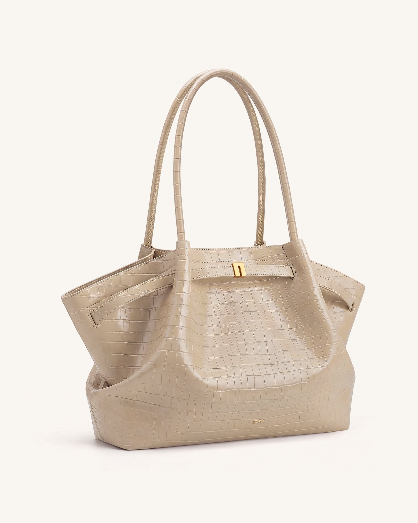 Hana Large Tote Bag - Elephant Grey Croc