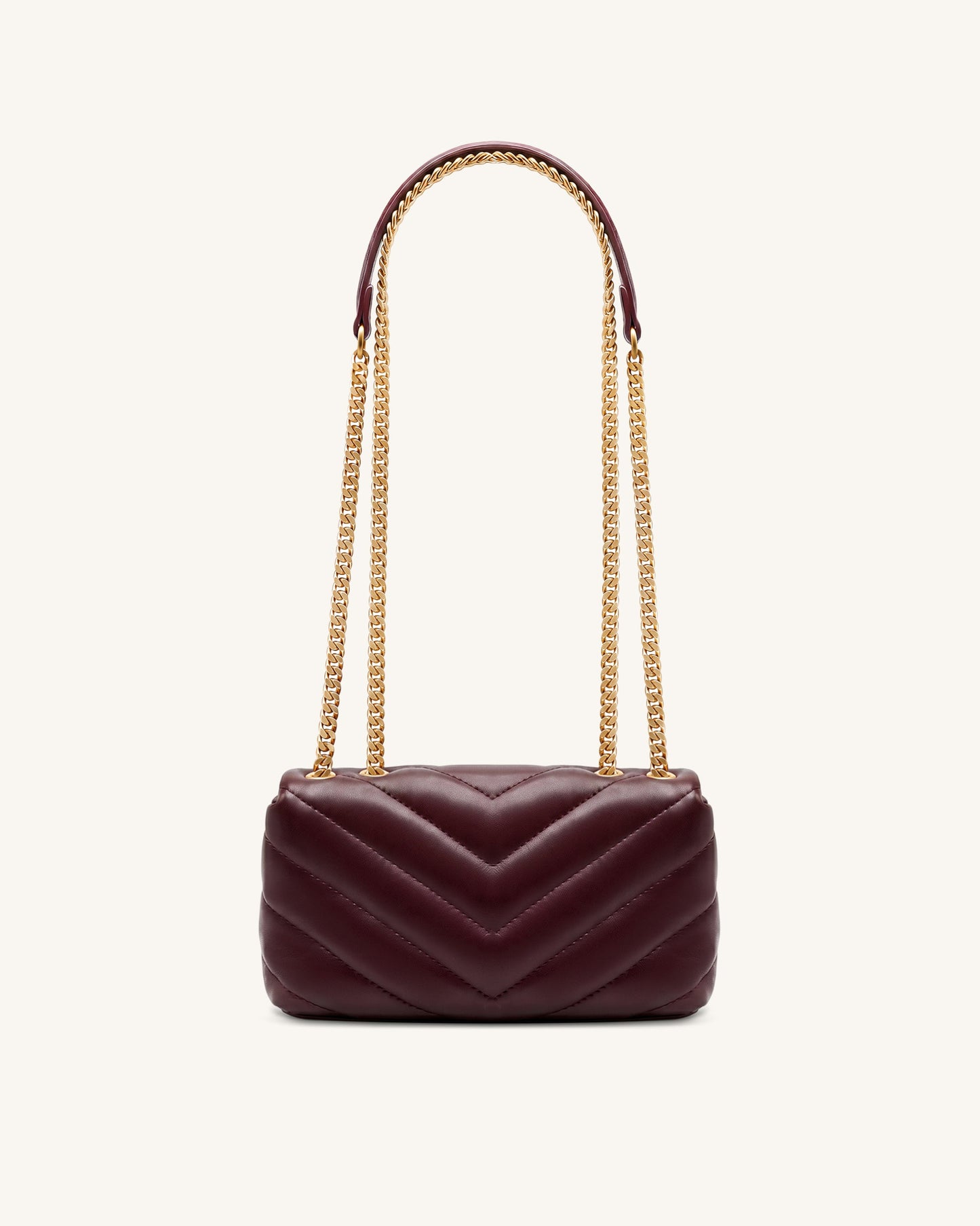 Riley Dachshund Quilted Flap Shoulder Bag - Deep Burgundy