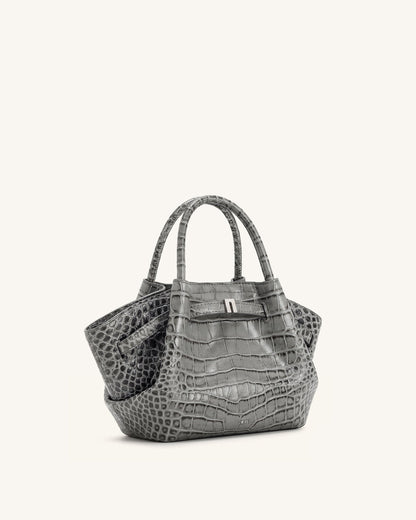 Hana Mini Tote Bag - Grey Croc
