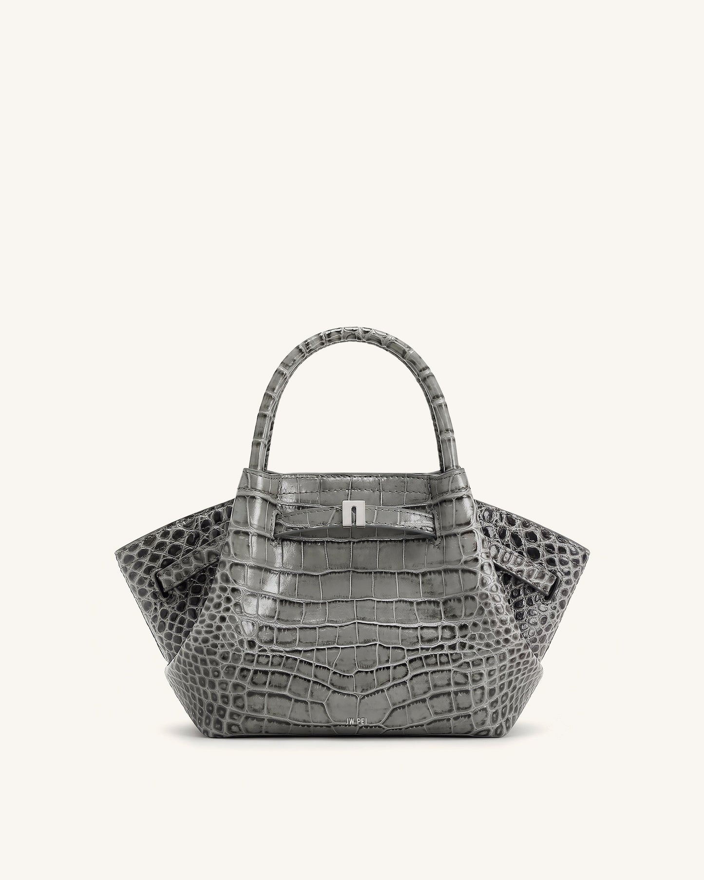 Hana Mini Tote Bag - Grey Croc