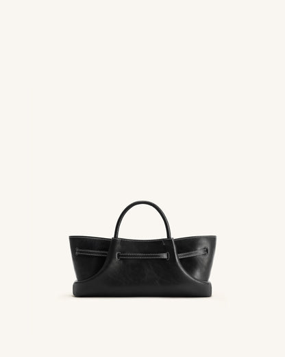 Maeve Sosis Köpek Metal Detaylı Charm / Süs Tote Çanta - Siyah
