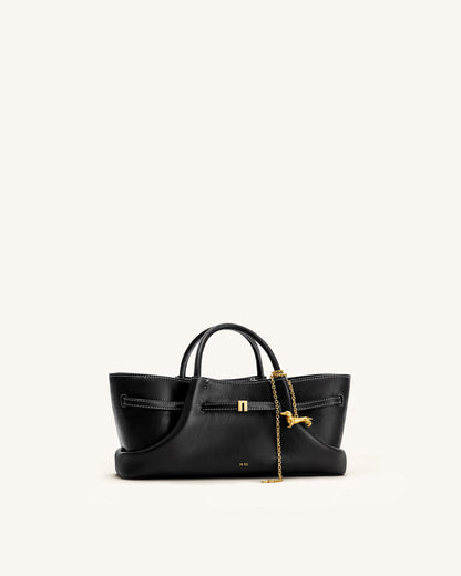Maeve Sosis Köpek Metal Detaylı Charm / Süs Tote Çanta - Siyah
