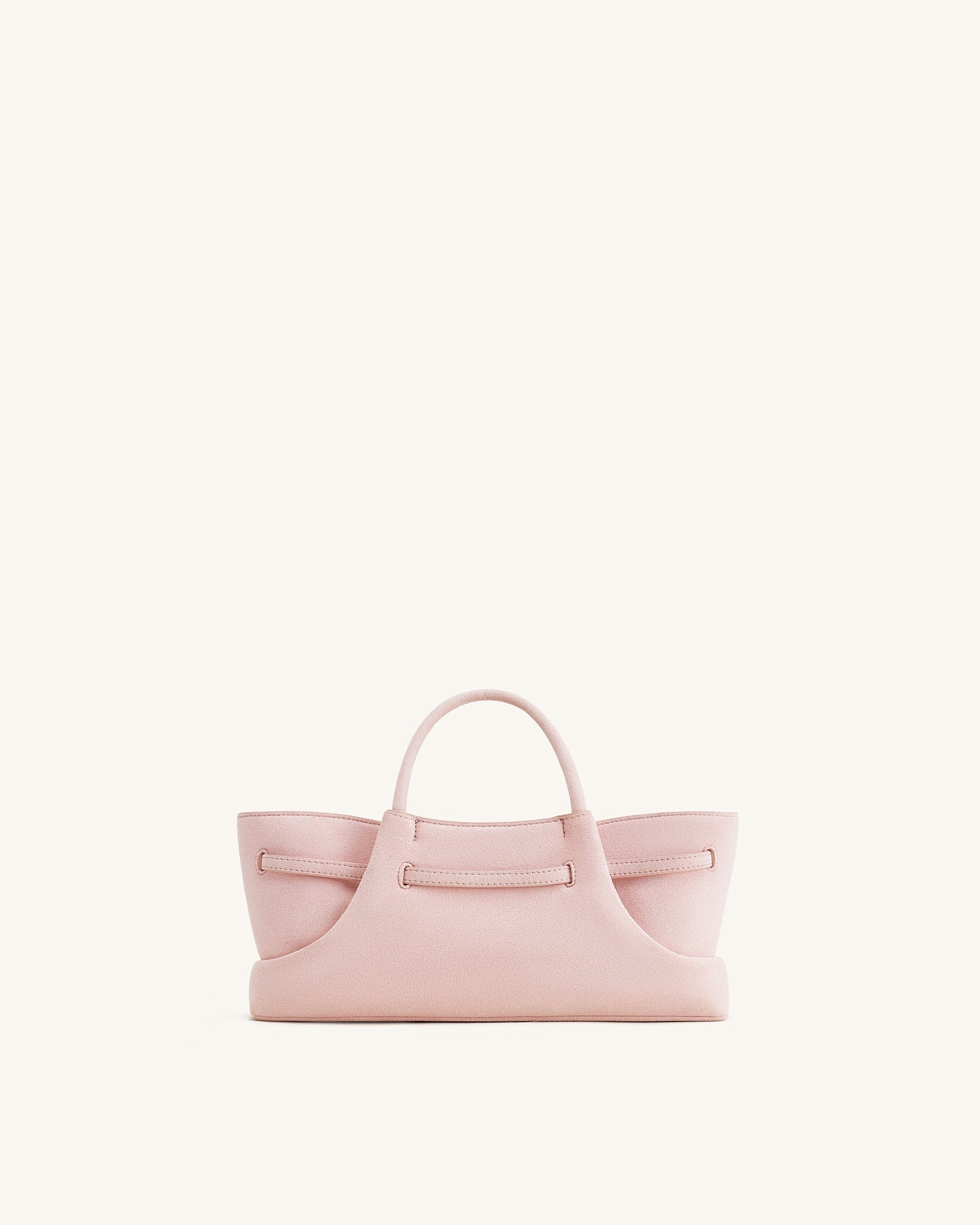 Maeve Sosis Köpek Metal Detaylı Charm / Süs Suni Süet Tote Çanta - Pembe