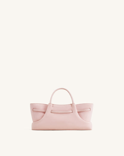 Maeve Sosis Köpek Metal Detaylı Charm / Süs Suni Süet Tote Çanta - Pembe