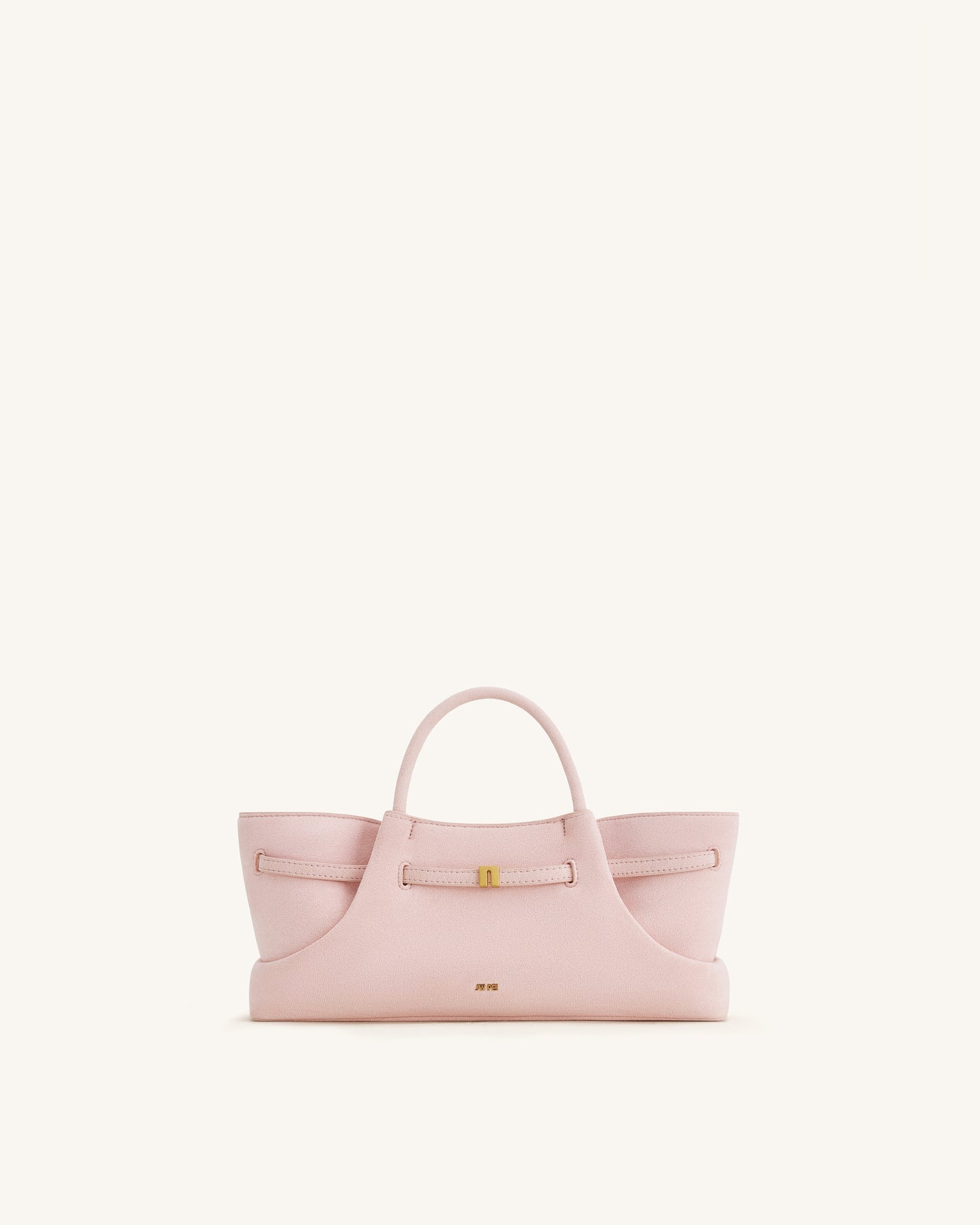 Maeve Sosis Köpek Metal Detaylı Charm / Süs Suni Süet Tote Çanta - Pembe