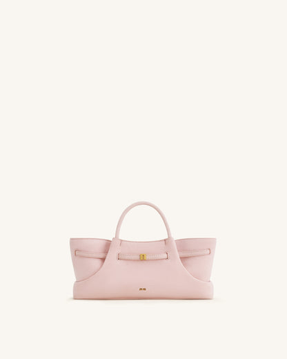 Maeve Sosis Köpek Metal Detaylı Charm / Süs Suni Süet Tote Çanta - Pembe
