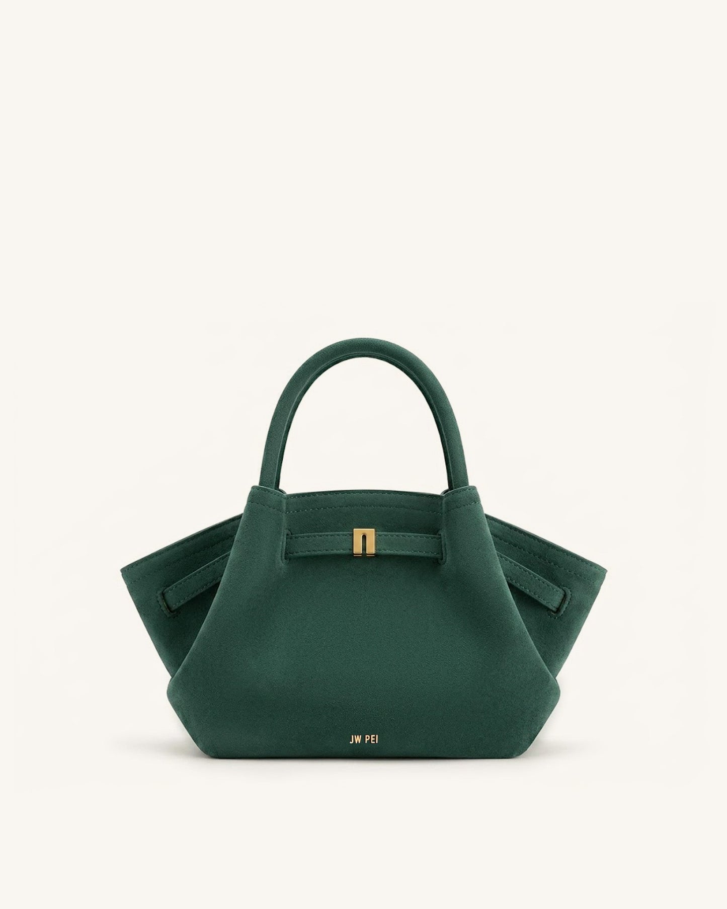 Hana Mini Faux Suede Tote Bag - Forest Green