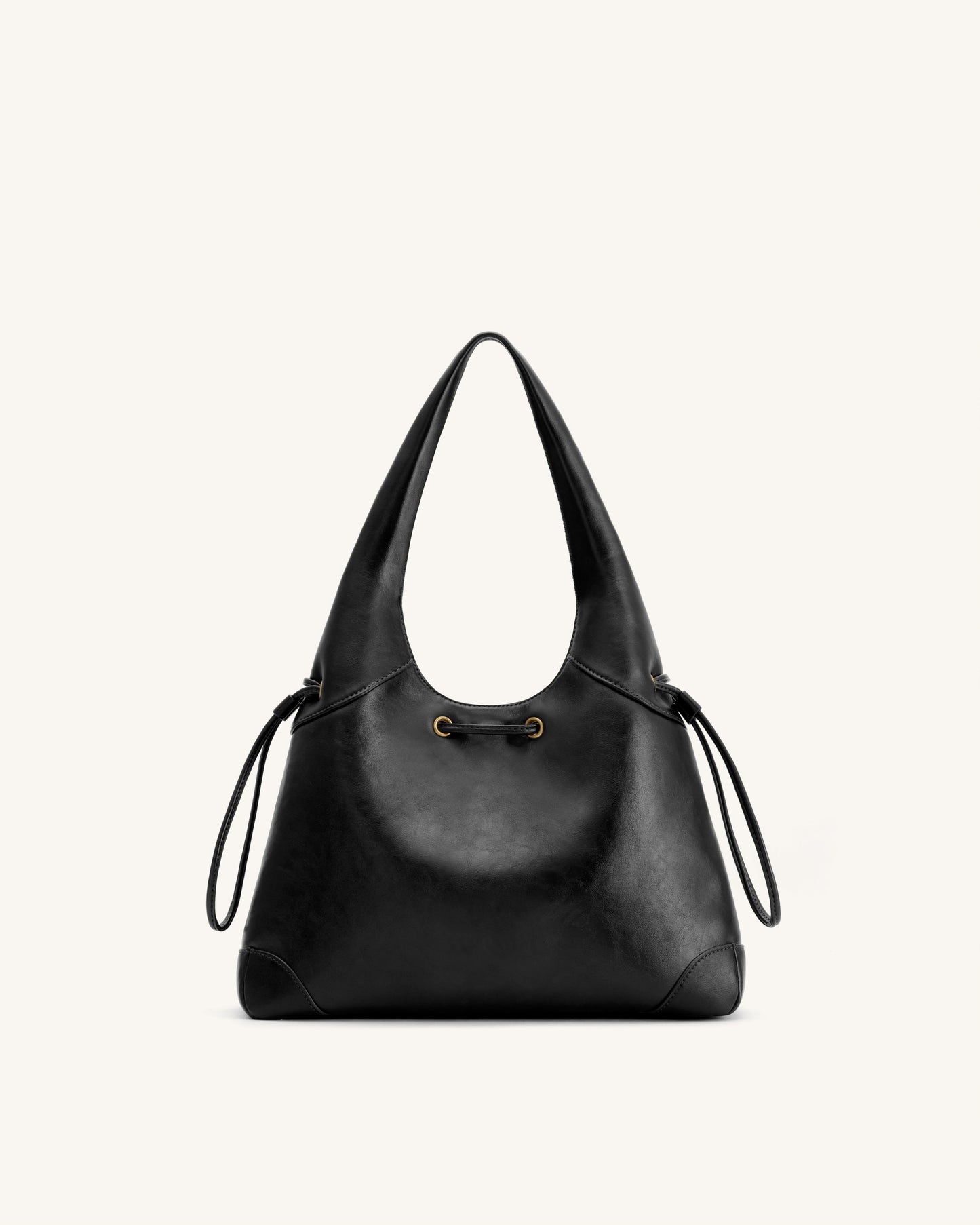 Celandra Drawstring Hobo Bag - Black