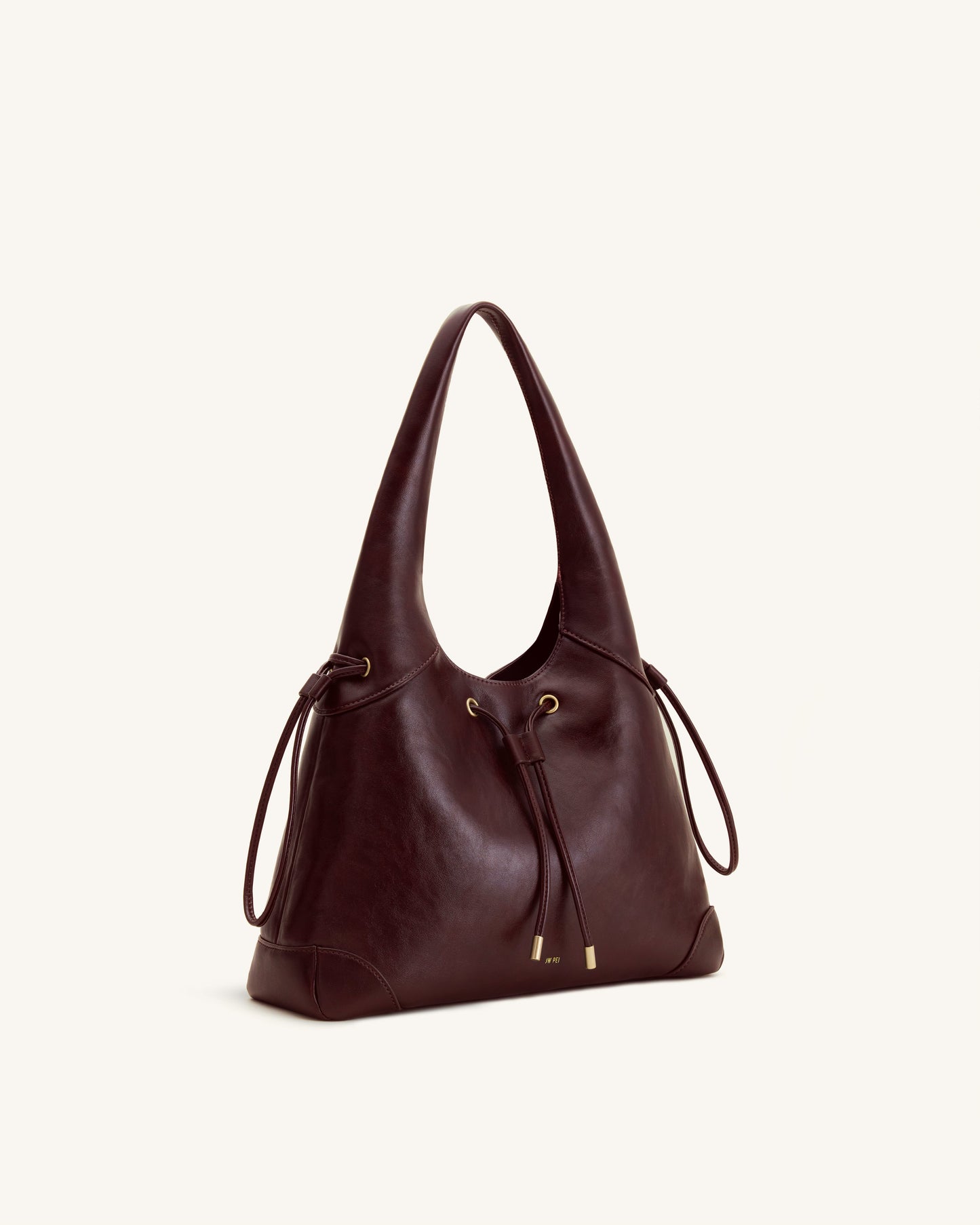 Celandra Drawstring Hobo Bag - Deep Burgundy