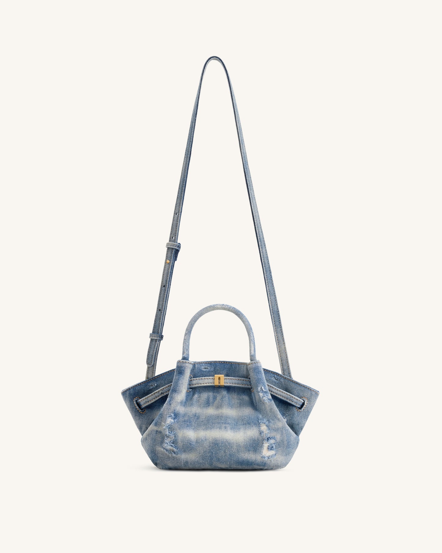 Hana Mini Kot Tote Çanta - Mavi
