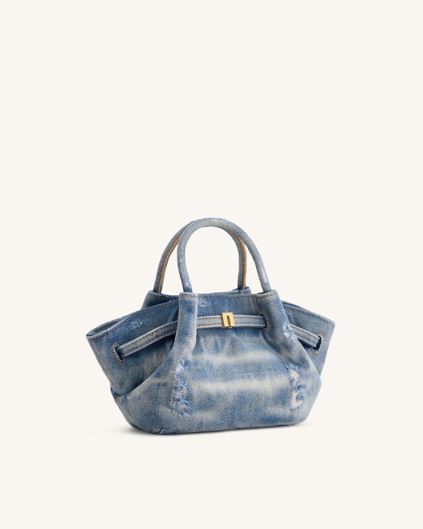 Hana Mini Kot Tote Çanta - Mavi