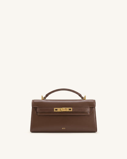 Noor Top Handle Bag - Amber Brown