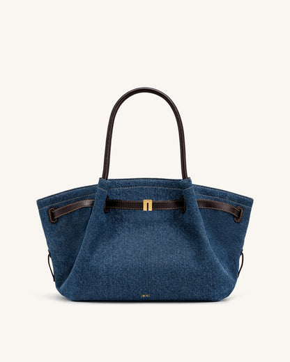 Hana Medium Denim Tote Bag - Blue Denim
