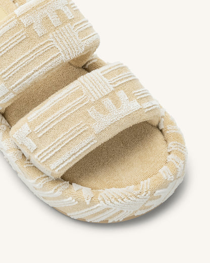 Lexi Terry Slide Sandal - OatMilk