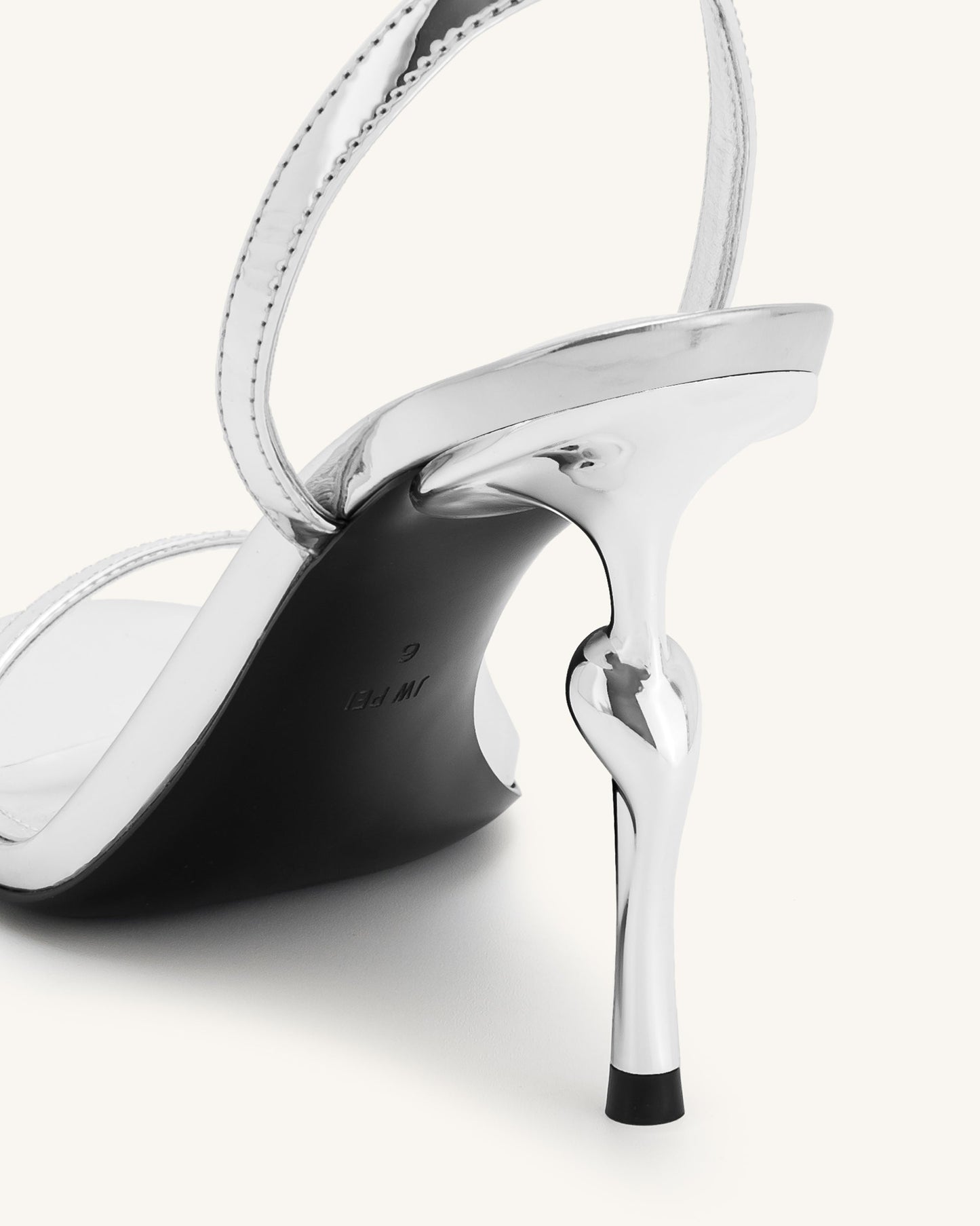 Alivia Altın Metal Detaylı Topuk Sandalet - Gümüş
