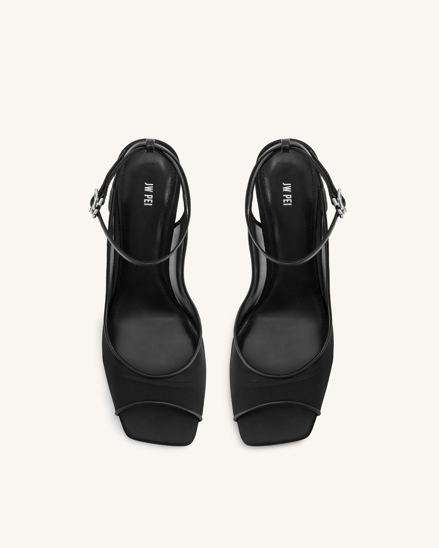 Serenity Açık Burun File Arkası Açık (Slingback) Sandalet - Siyah