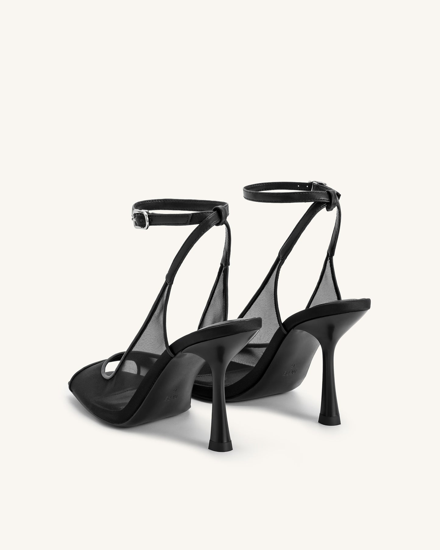 Serenity Açık Burun File Arkası Açık (Slingback) Sandalet - Siyah