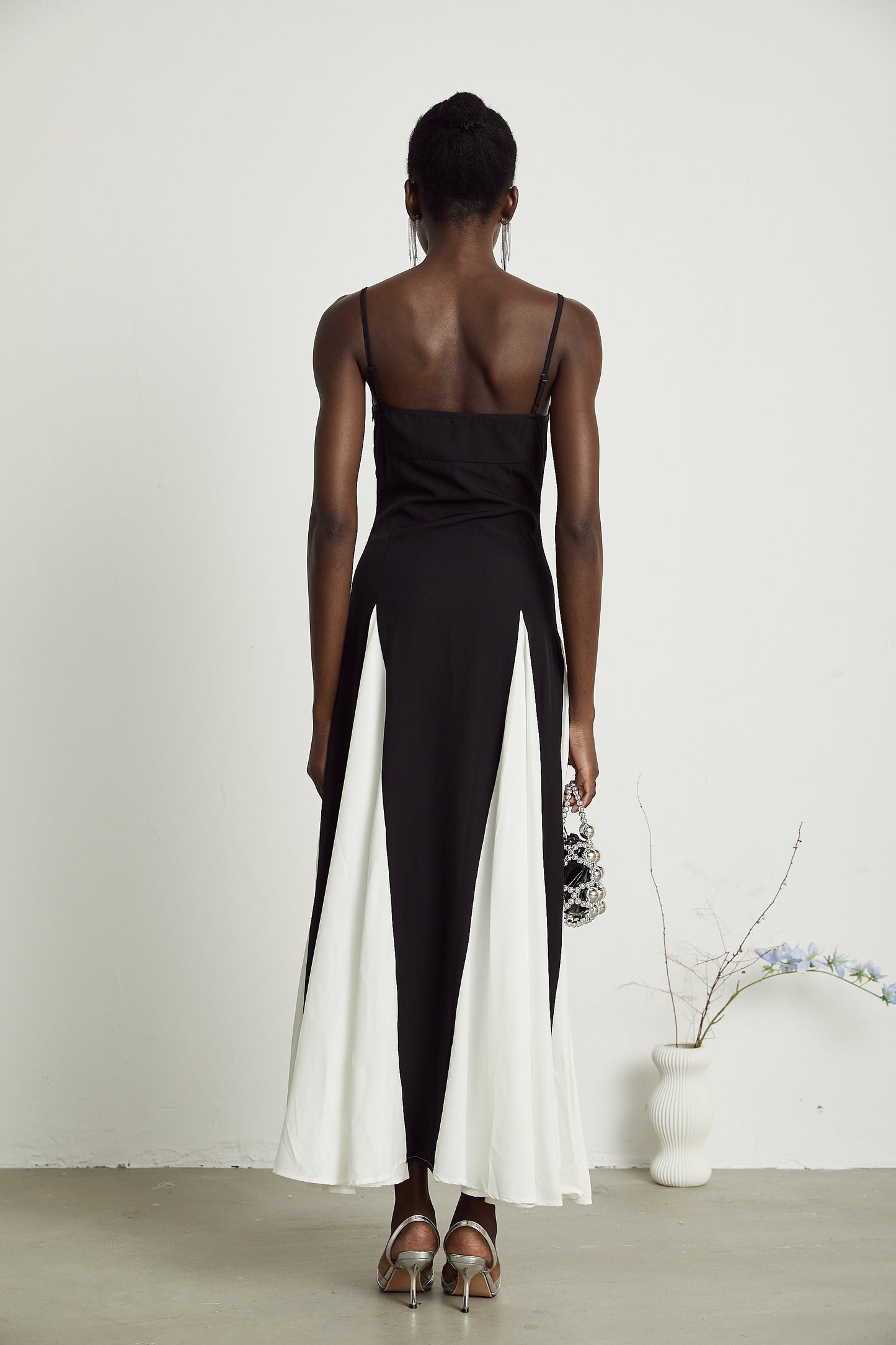 Sofie Two Tone Pleated Maxi Dress