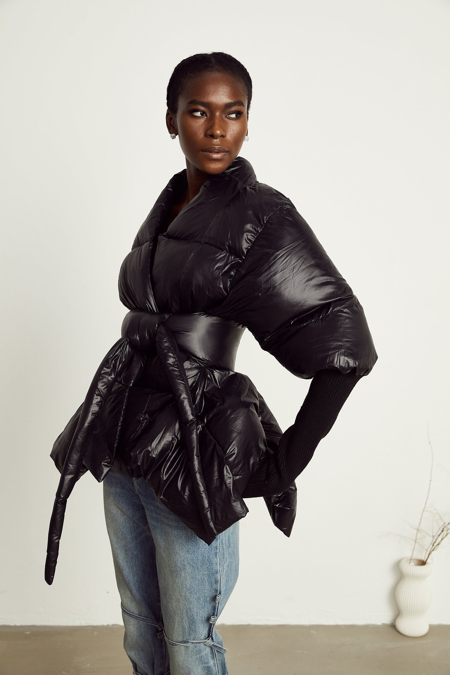 Ghislaine batwing yorgan ceketi