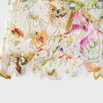 Enora Lace Floral Embroidered Midi Dress