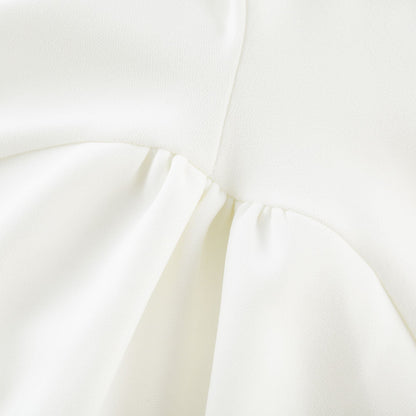 Thala White Pleated Flared Midi Dress