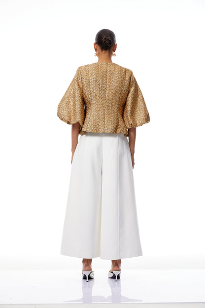 Clothilde Gold Sequined Tweed Jacket