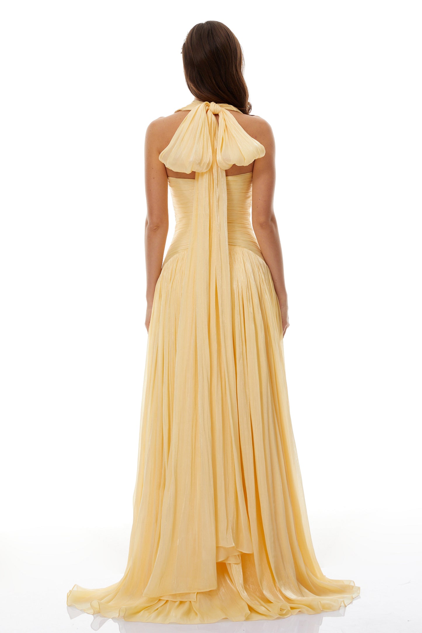 Uranie Yellow Gathered Maxi Dress