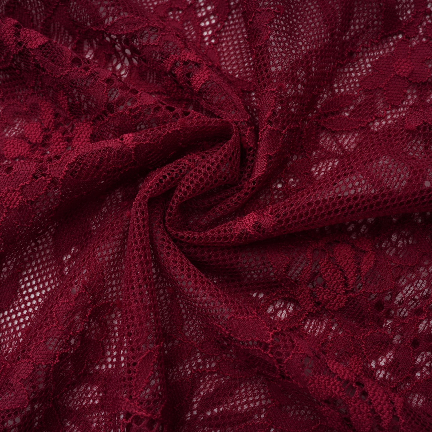 Stefania Ruby Red Floral Lace Maxi Gown