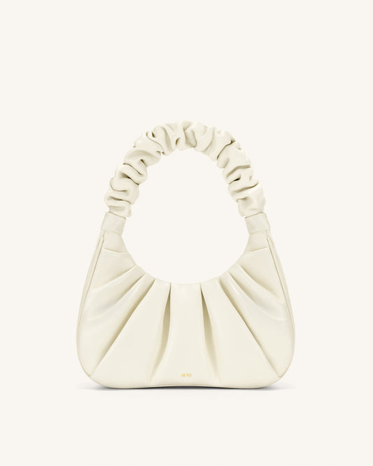 Gabbi Ruched Hobo Handbag - White