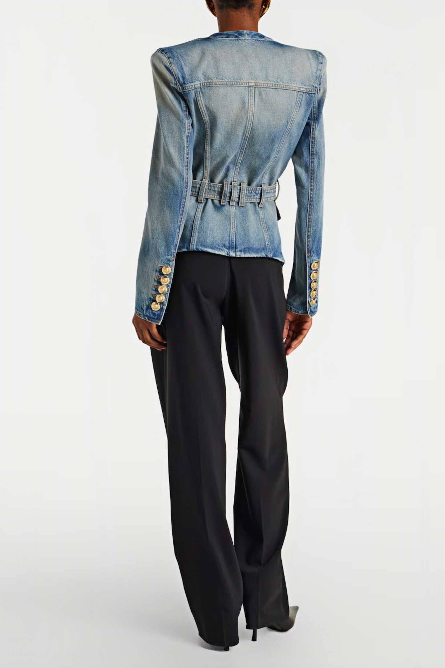 Edda Light Blue Belted Denim Jacket