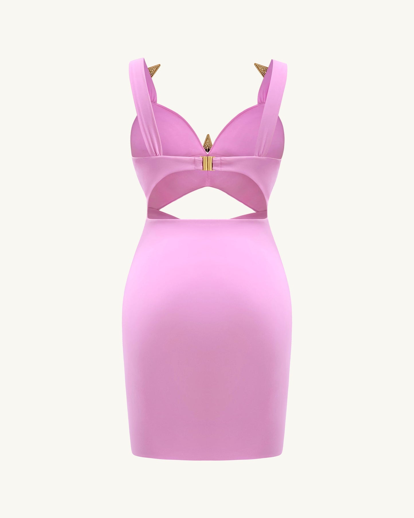 Mini Elbise ile Yıldız Desenli Detaylı - Pembe