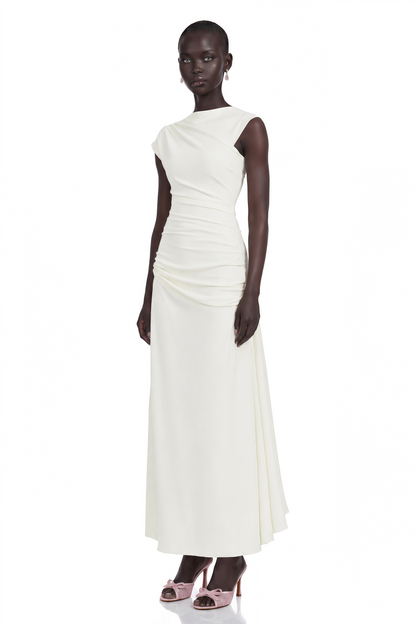 Lanetta Jersey-Knit Draped Maxi Dress