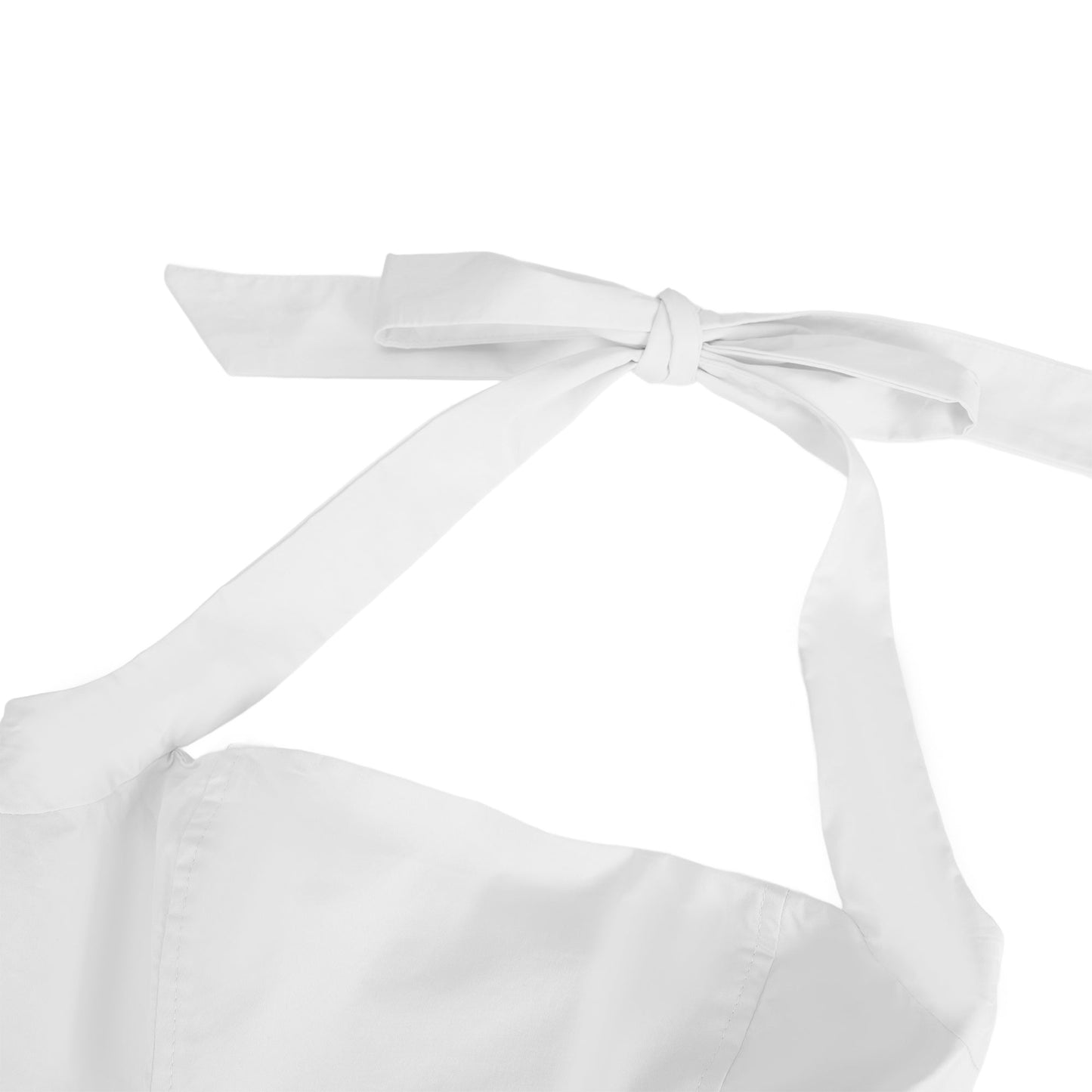 Eponine White Layered Flared Hem Midi Dress