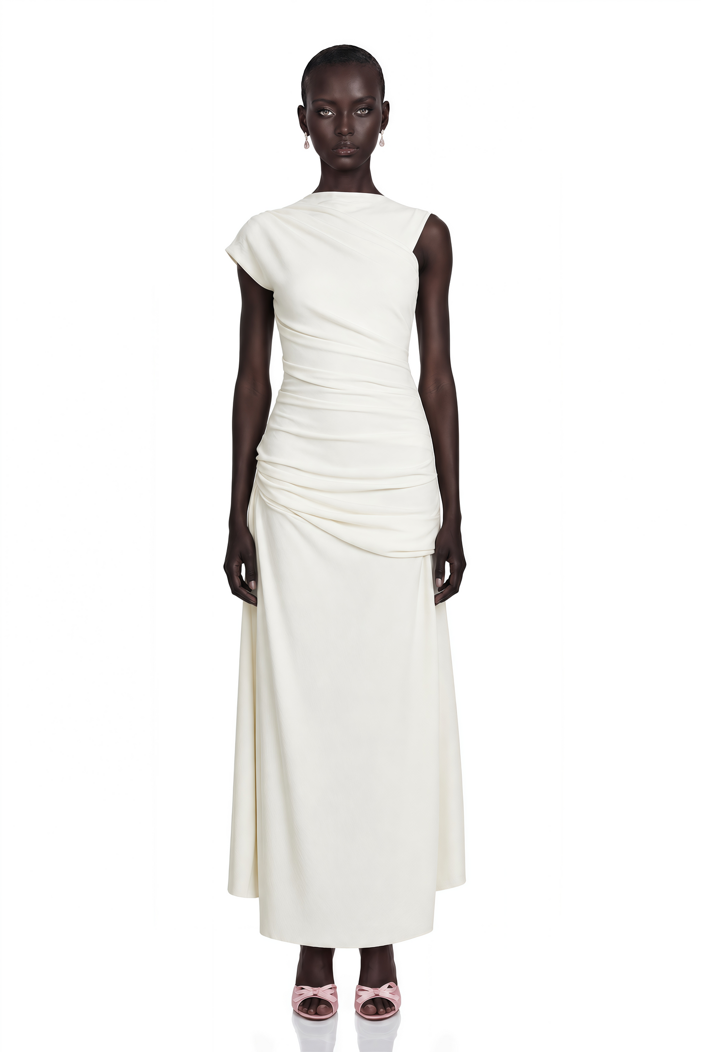 Lanetta Jersey-Knit Draped Maxi Dress