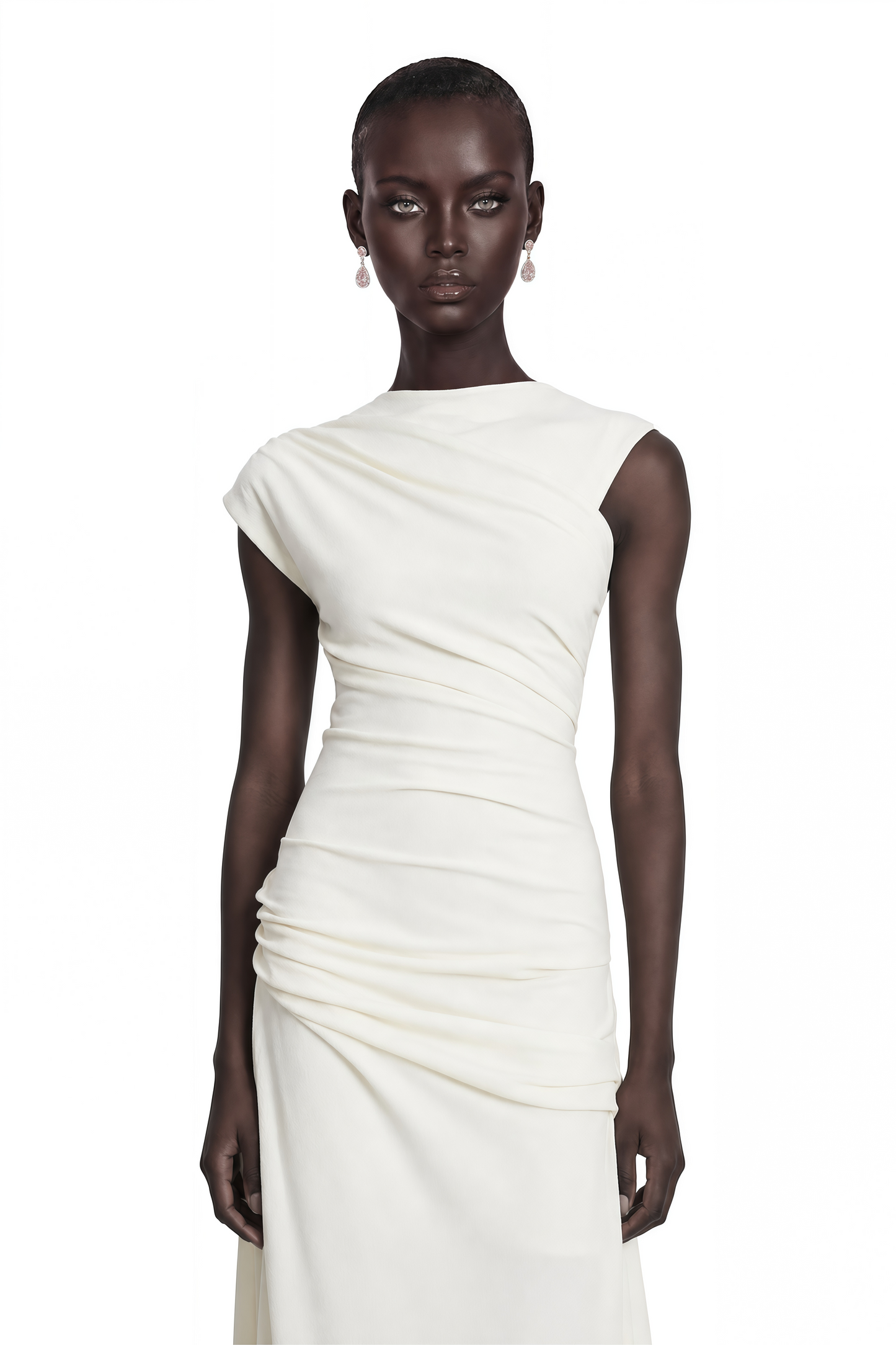 Lanetta Jersey-Knit Draped Maxi Dress
