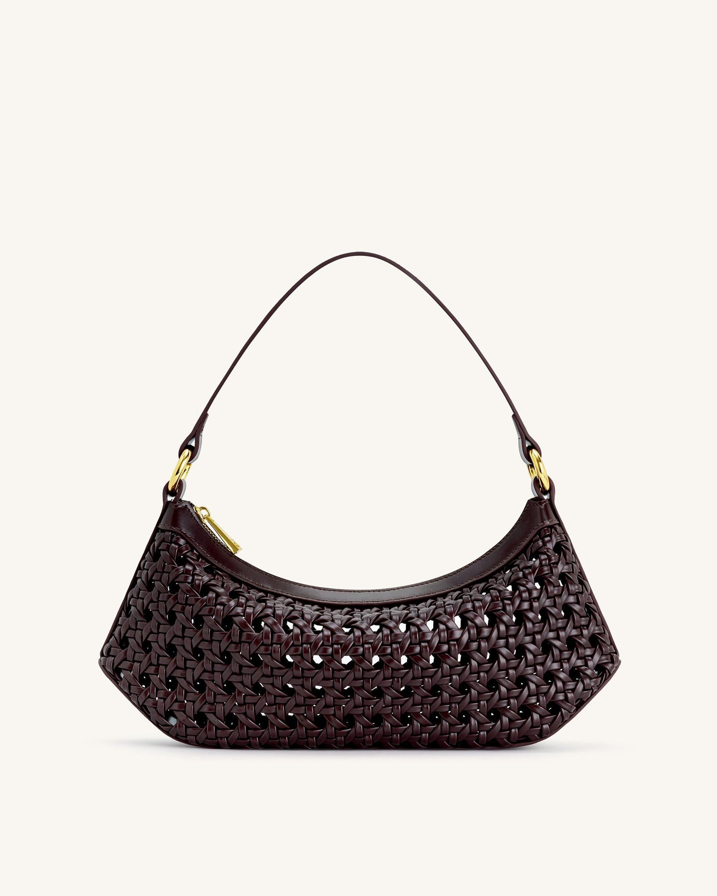 Lily Suni Bamboo Dokuma Omuz Çantası - Derin Bordo