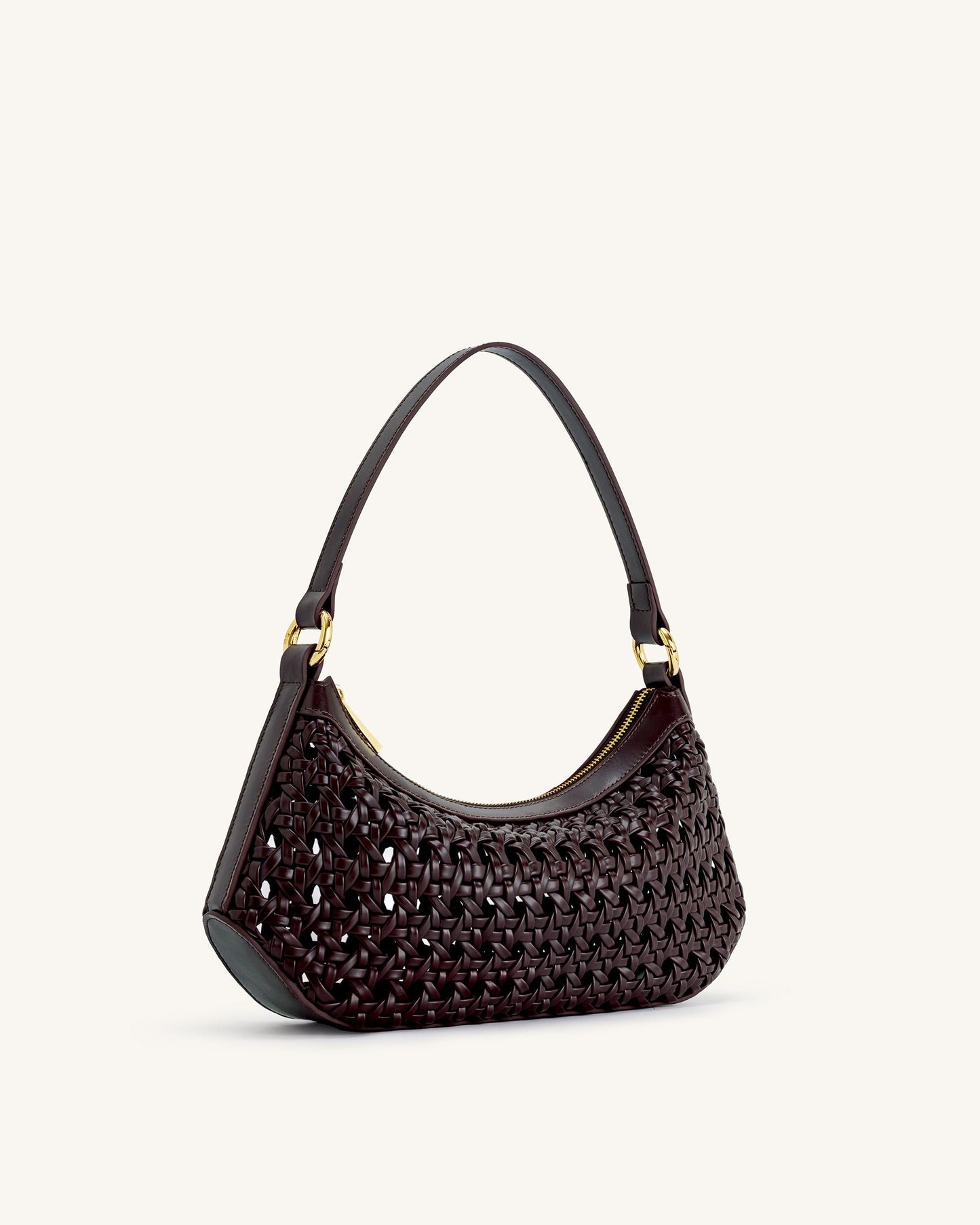 Lily Suni Bamboo Dokuma Omuz Çantası - Derin Bordo