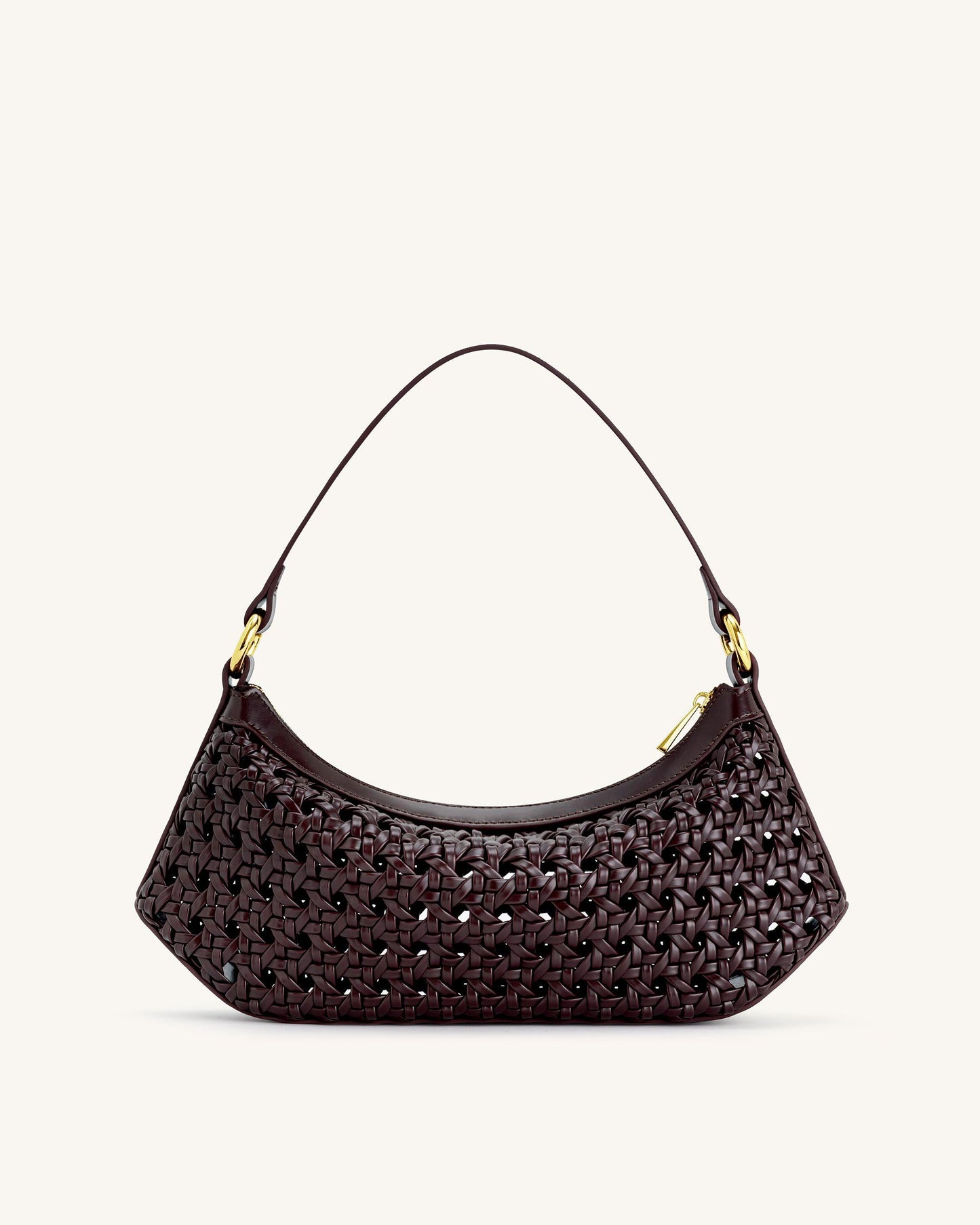Lily Suni Bamboo Dokuma Omuz Çantası - Derin Bordo