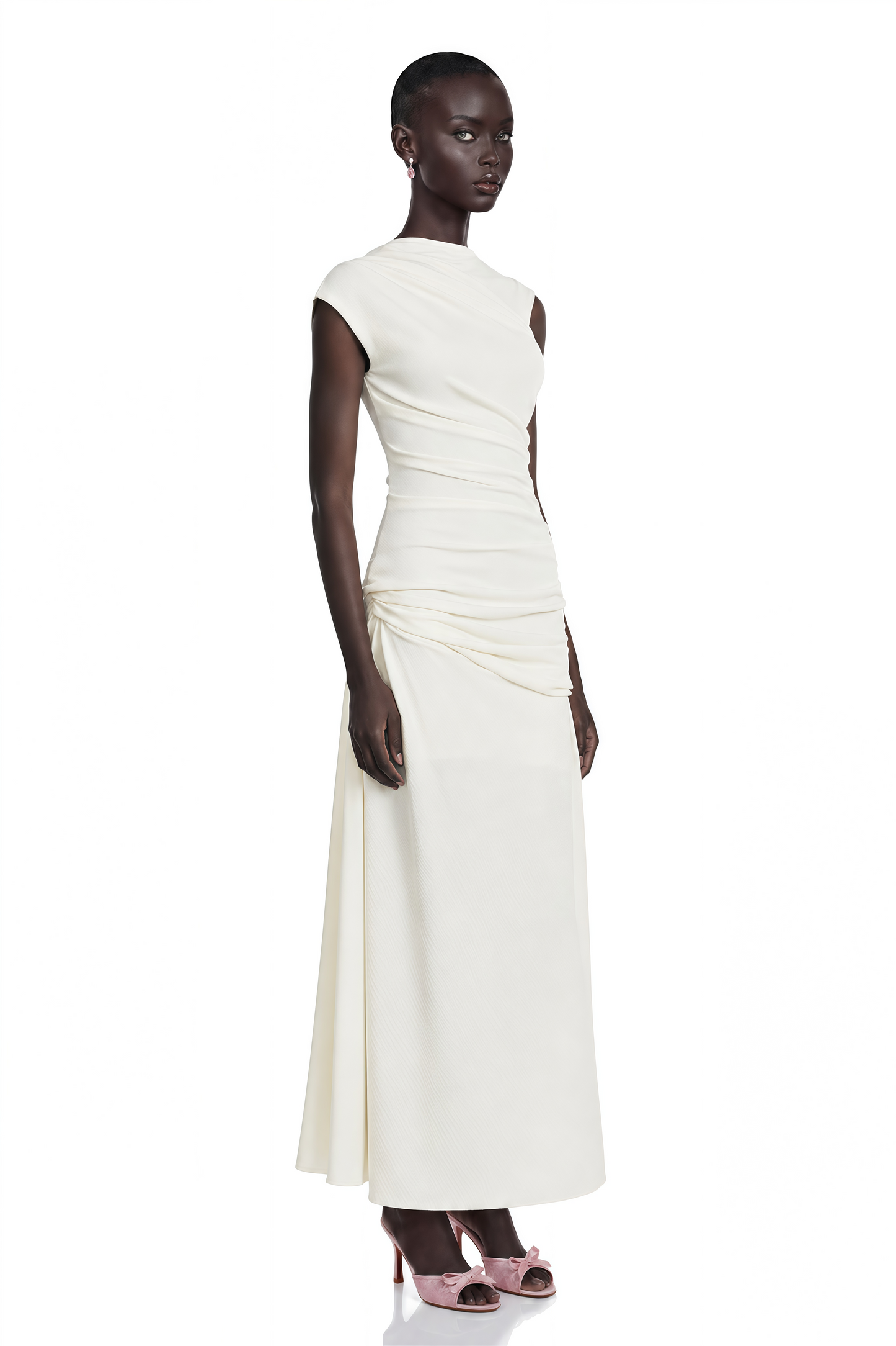 Lanetta Jersey-Knit Draped Maxi Dress