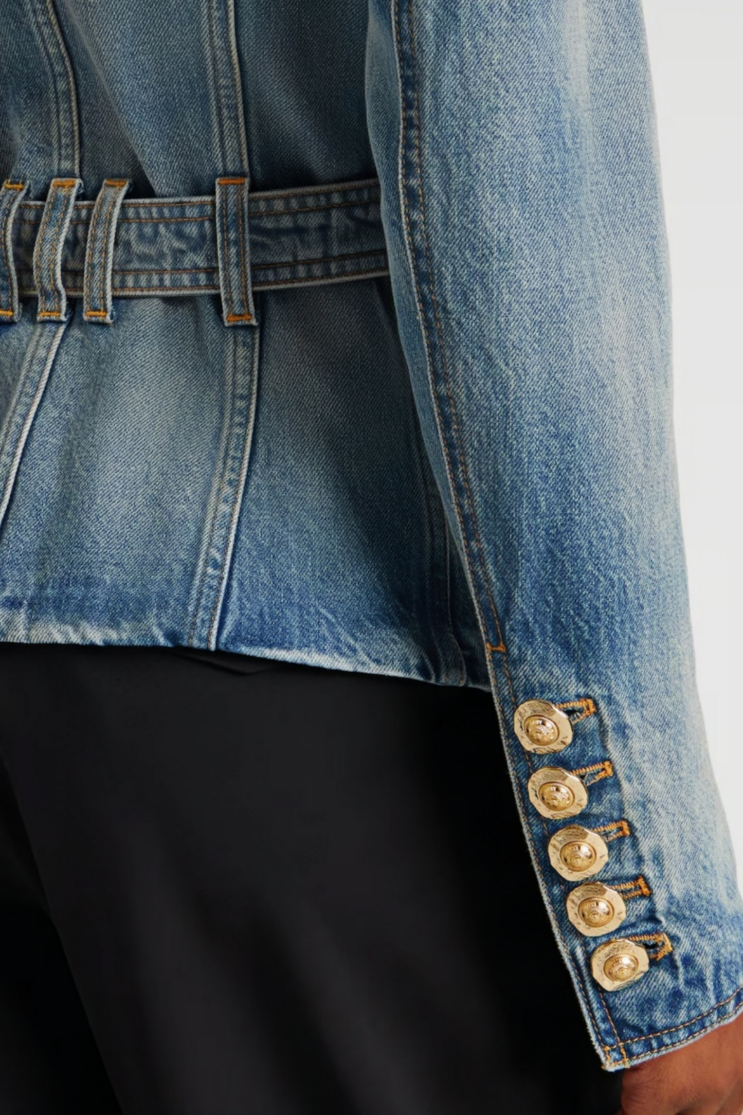 Edda Light Blue Belted Denim Jacket