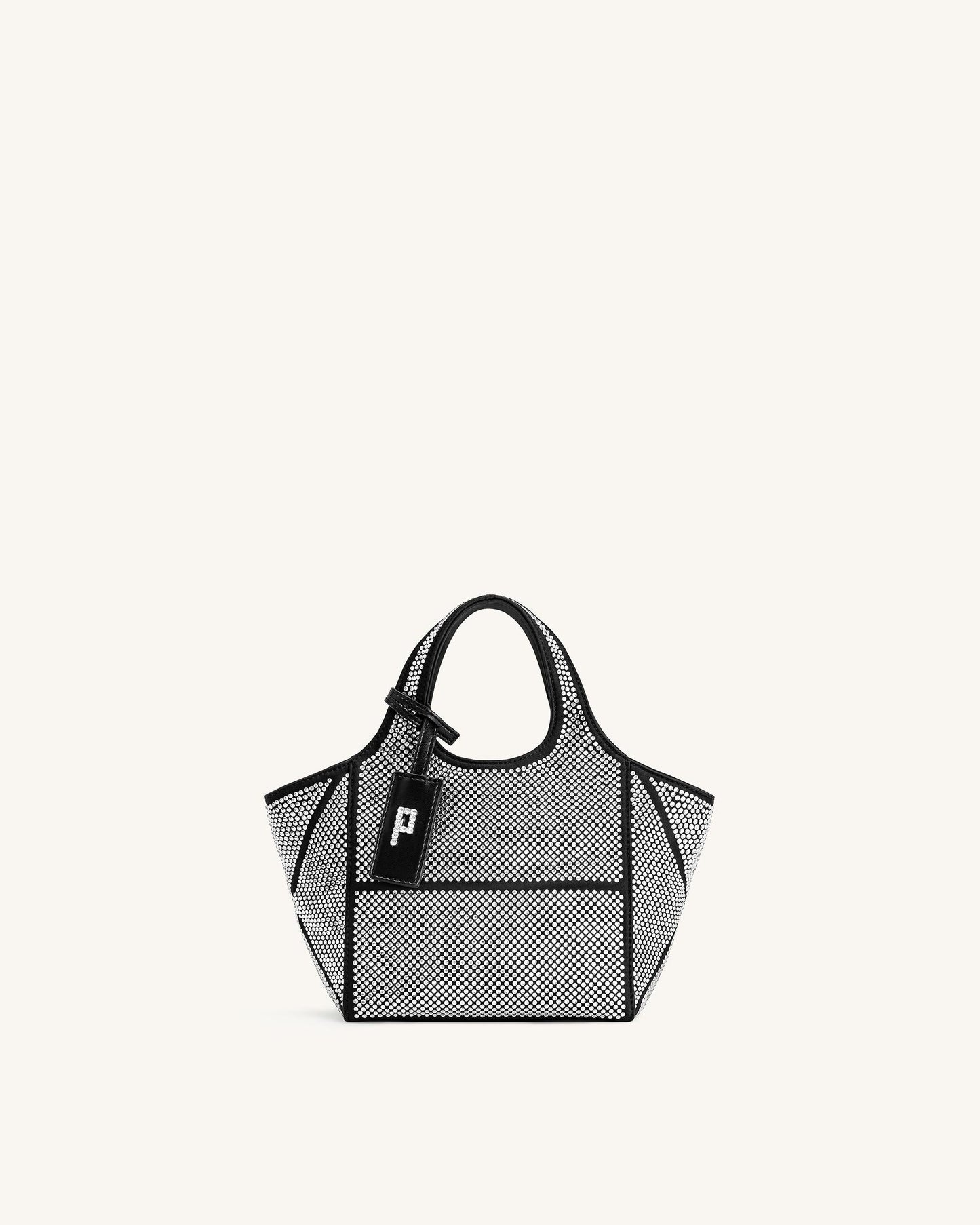 Eliana Suni Kristal Taşlı Mini Tote Çanta - Antrasit