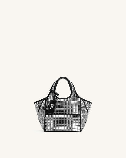 Eliana Suni Kristal Taşlı Mini Tote Çanta - Antrasit
