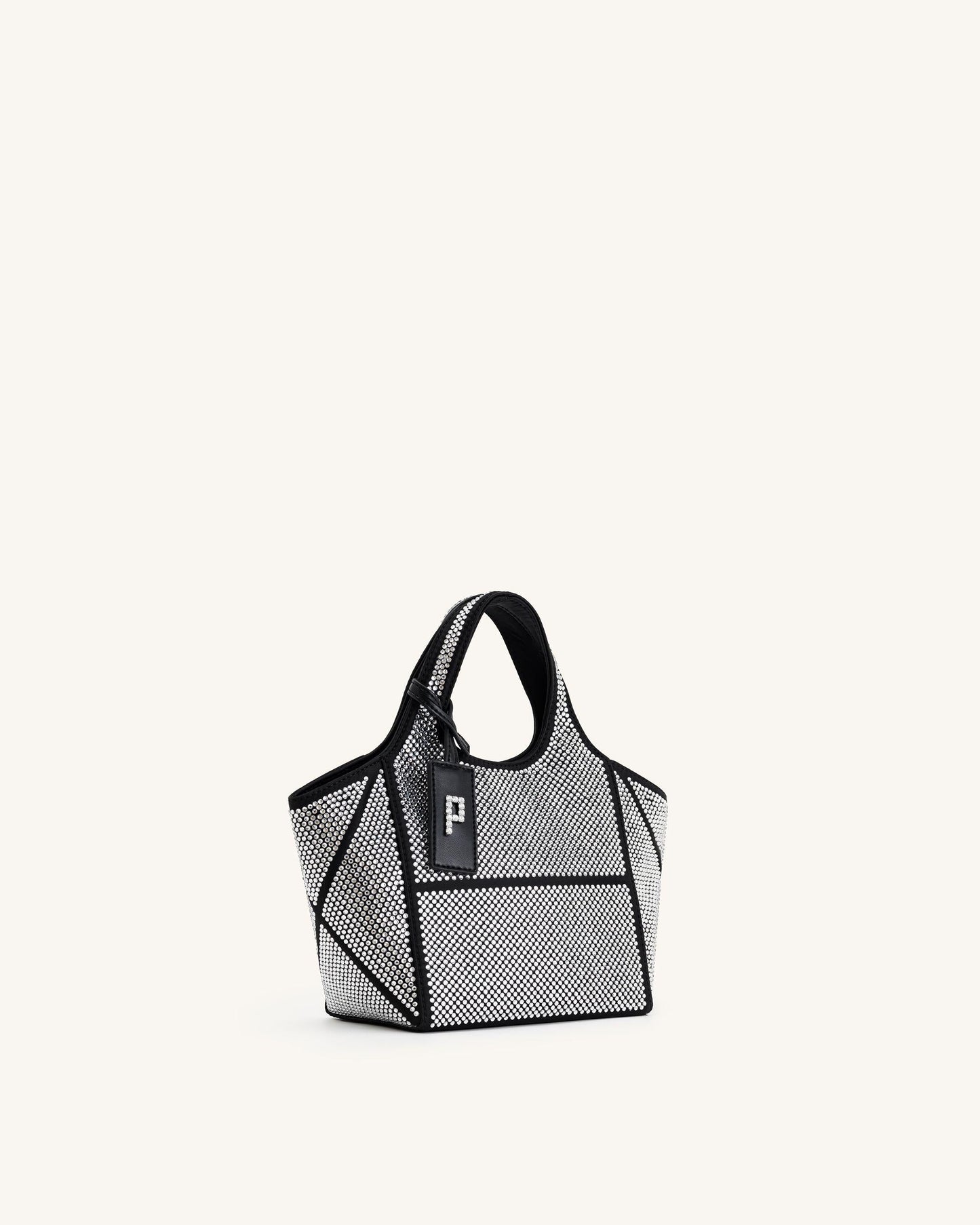 Eliana Suni Kristal Taşlı Mini Tote Çanta - Antrasit