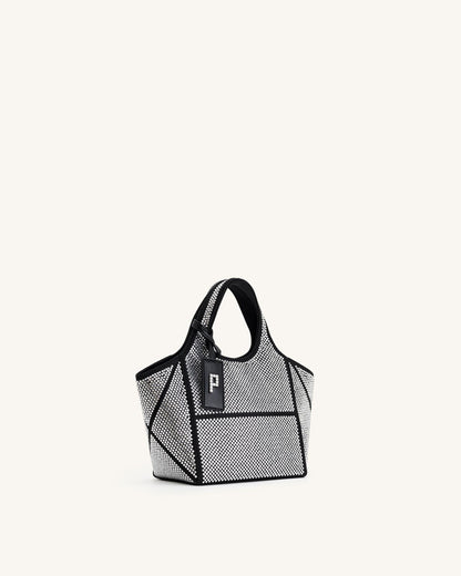 Eliana Suni Kristal Taşlı Mini Tote Çanta - Antrasit