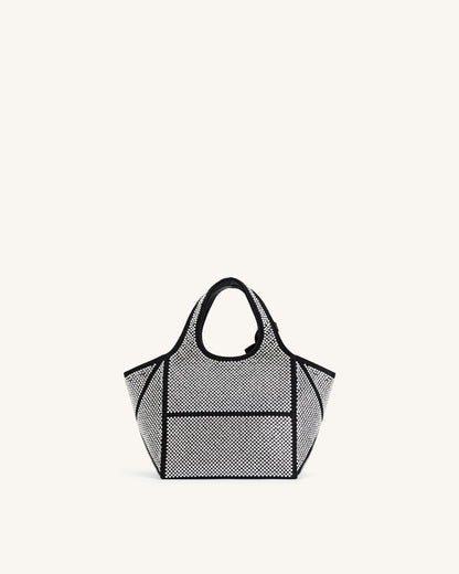 Eliana Suni Kristal Taşlı Mini Tote Çanta - Antrasit