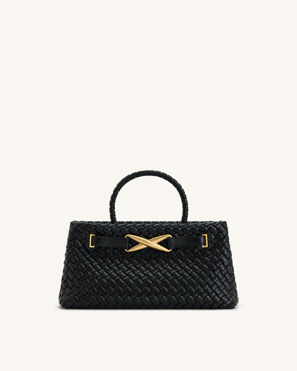 Elora Dokuma Tote Çanta - Siyah